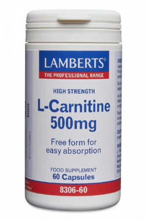 Lamberts L Carnitine 500mg Caps 60's